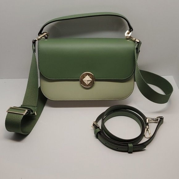 kate spade Handbags - Kate Spade Audrey Flap Crossbody in Sage - Like New!